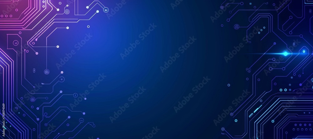 Poster advanced digital circuit board technology in computer hardware for high tech applications