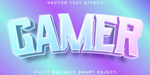 Shny Holo Esport Gamer Vector Fully Editable Smart Object Text Effect