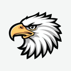 Eagle Mascot Head Vector Art Illustration