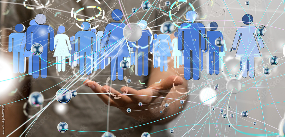 Poster futuristic wave, futuristic data stream