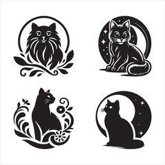 silhouettes Vector design of a cat