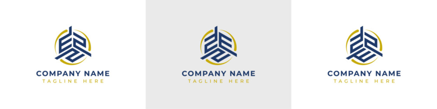 Letters EZZ, ZEZ, ZZE Monogram Logo Set, suitable for any business with EZZ, ZEZ, ZZE initials