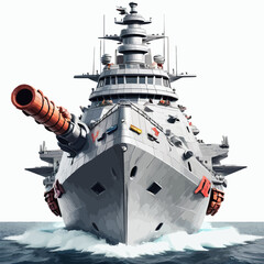 War Ship Logo Design Very Cool