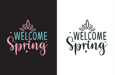 Obraz premium Easter SVG Welcome spring design