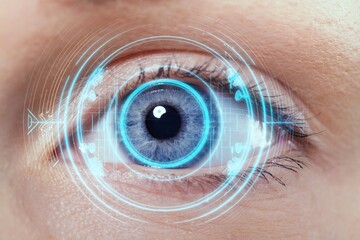 Human eye and digital vision test