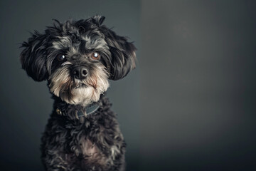 studio shot of a cute dog on an isolated background.