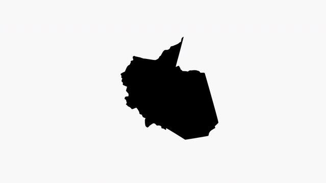 animated video of map of Puerto Maldonado in peru