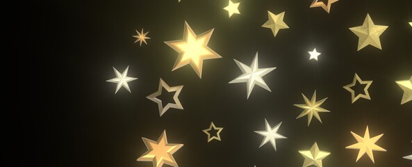 XMAS Stars - golden stars -