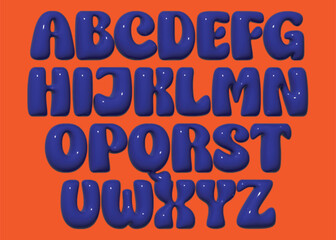 All Alphabet 3d Inflated Text Effect A to Z