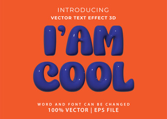 I am Cool 3d Inflated Text Effect