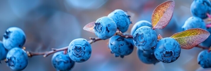 Plump blueberries on healthy bushes in a greenhouse, ripe and ready for bountiful harvest