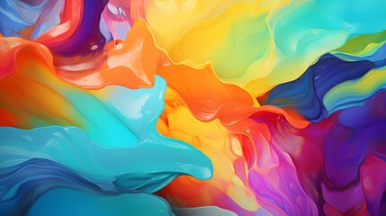 Fototapeta premium A captivating display of vivid colors blending seamlessly in an abstract oil illustration.