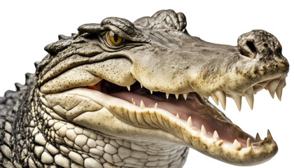 crocodile smile isolated on white background