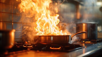 Urgent kitchen fire