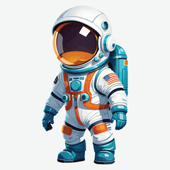 little astronauts vector isolated