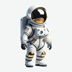 little astronauts vector isolated