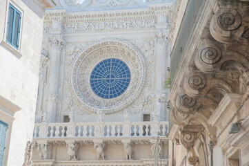 detail of the basilica  in Lecce in Apulia, southern Italy