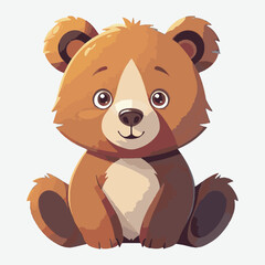 cute little bear vector isolated