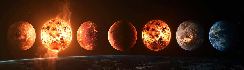 Exoplanets discovery alien worlds telescopic views - obrazy, fototapety, plakaty