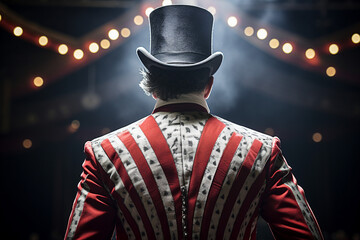 Movie scene stylized picture image made with Generative AI tools amazing circus performance actor trick tent