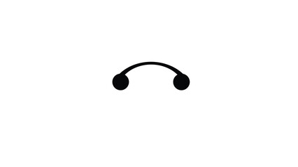 Simple Headset Vector Design Icon,headphone icon symbol vector illustration,