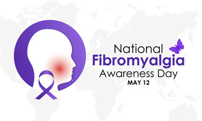 International Fibromyalgia Awareness Day, May 12. Vector illustration. Template for background, banner, card, poster. flyer design. Flat illustration.