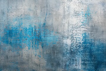 Obraz premium Gray and Blue Background Texture Painted on Artistic Canvas.