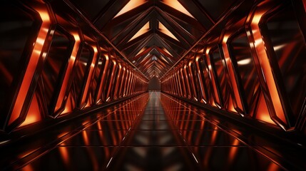 This dynamic tunnel visualization, red light, adds depth and energy to any space. It draws viewers into a mesmerizing journey through geometric shapes and vibrant hues.