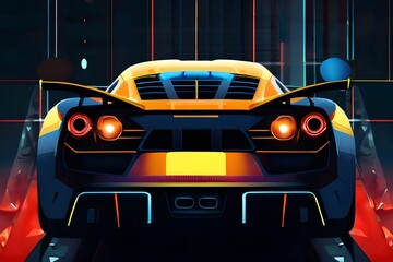 sport car wallpaper illustration images  Generative AI