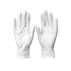 surgical gloves on a white isolated background