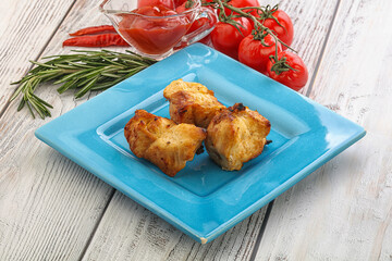 Chicken breast shashlik - grilled meat