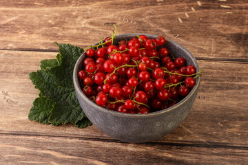Ripe sweet organic red currant heap
