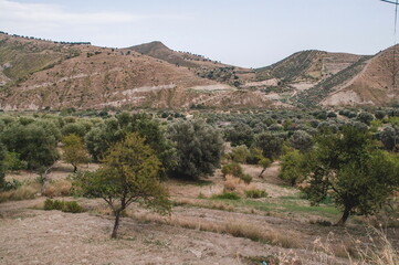view of the mountains in Calabria in southern Italy