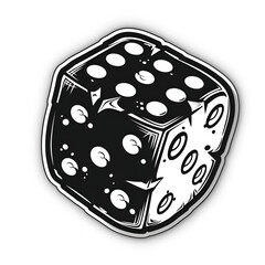 Casino dice on a white background