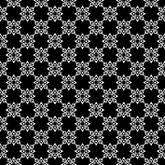 Black and white seamless abstract pattern. Background and backdrop. Grayscale ornamental design.