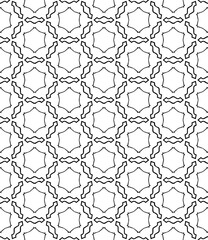 Obraz premium Black and white seamless abstract pattern. Background and backdrop. Grayscale ornamental design.