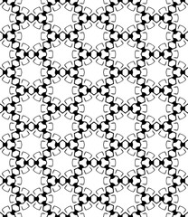 Black and white seamless abstract pattern. Background and backdrop. Grayscale ornamental design.