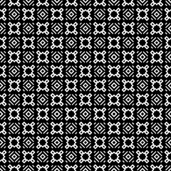 Fototapeta premium Black and white seamless abstract pattern. Background and backdrop. Grayscale ornamental design.