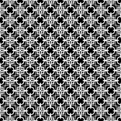 Black and white seamless abstract pattern. Background and backdrop. Grayscale ornamental design.