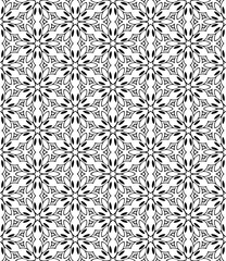 Fototapeta premium Black and white seamless abstract pattern. Background and backdrop. Grayscale ornamental design.