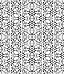 Black and white seamless abstract pattern. Background and backdrop. Grayscale ornamental design.