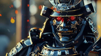 Fotobehang Mechanical Mastery: The AI Robotic Samurai Warrior's Legacy © Vlad