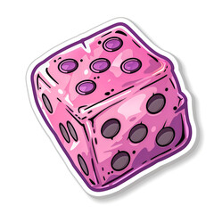 Casino dice on a white background
