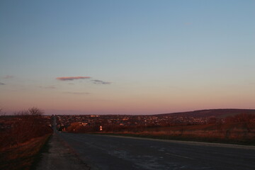 A road with a sign on it