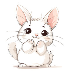 cute chubby bunny rabbit adorable