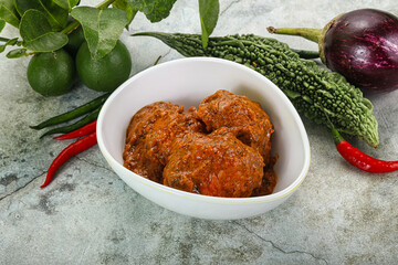 Kashmiri aloo dum - potato stuffed cheese