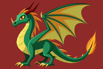 vector design of a Dragon wint wings
