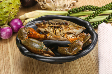 Delicous fresh raw uncooked crab