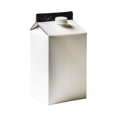 Blank milk carton package isolated on transparent background
