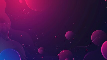 Abstract background with vibrant colors and flowing shapes. Glowing neon orbs float in a sea of deep purple, creating a sense of movement and energy.